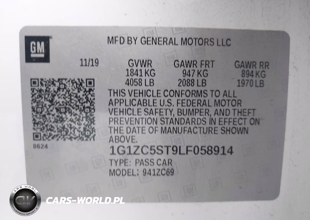 2020 Chevrolet Malibu Fwd 1Fl VIN:1G1ZC5ST9LF058914 - 9