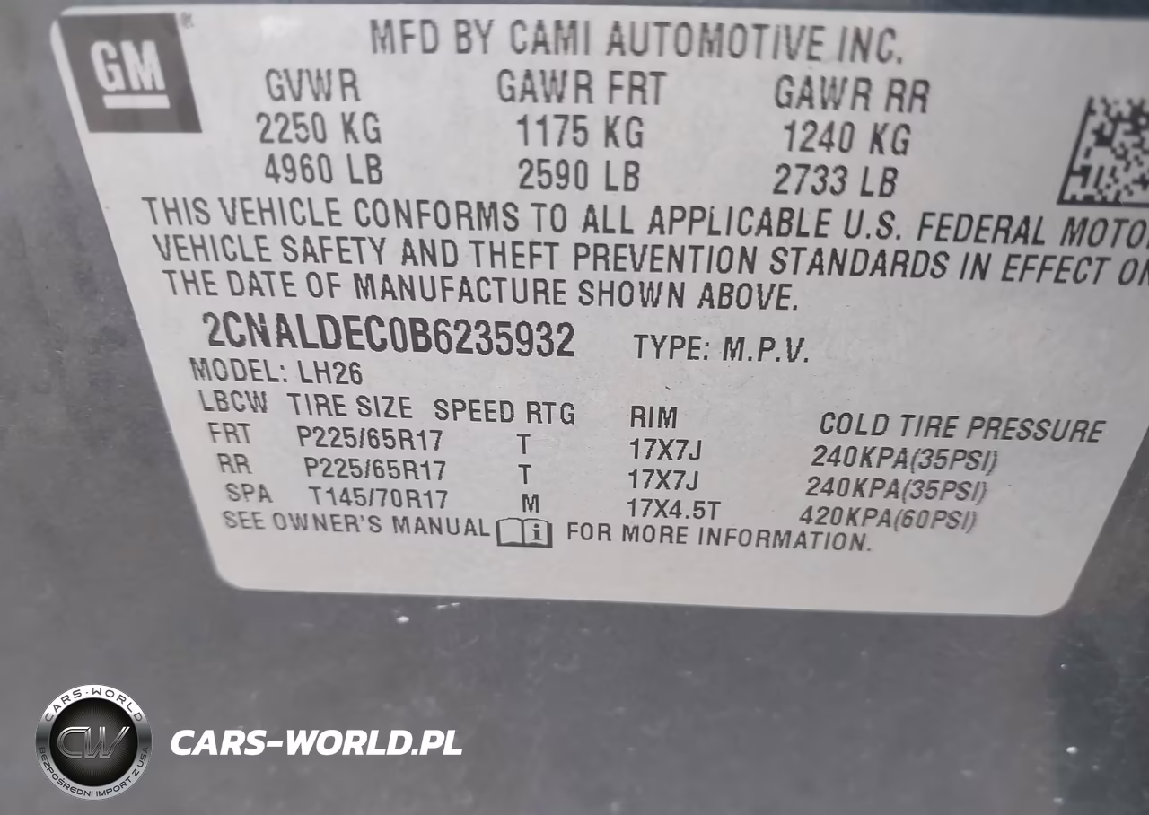 2011 Chevrolet Equinox 1Lt VIN:2CNALDEC0B6235932 - 9