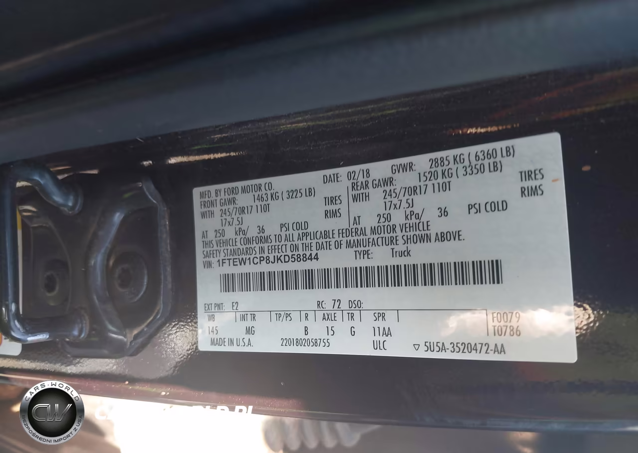 2018 Ford F-150 Xlt VIN:1FTEW1CP8JKD58844 - 9