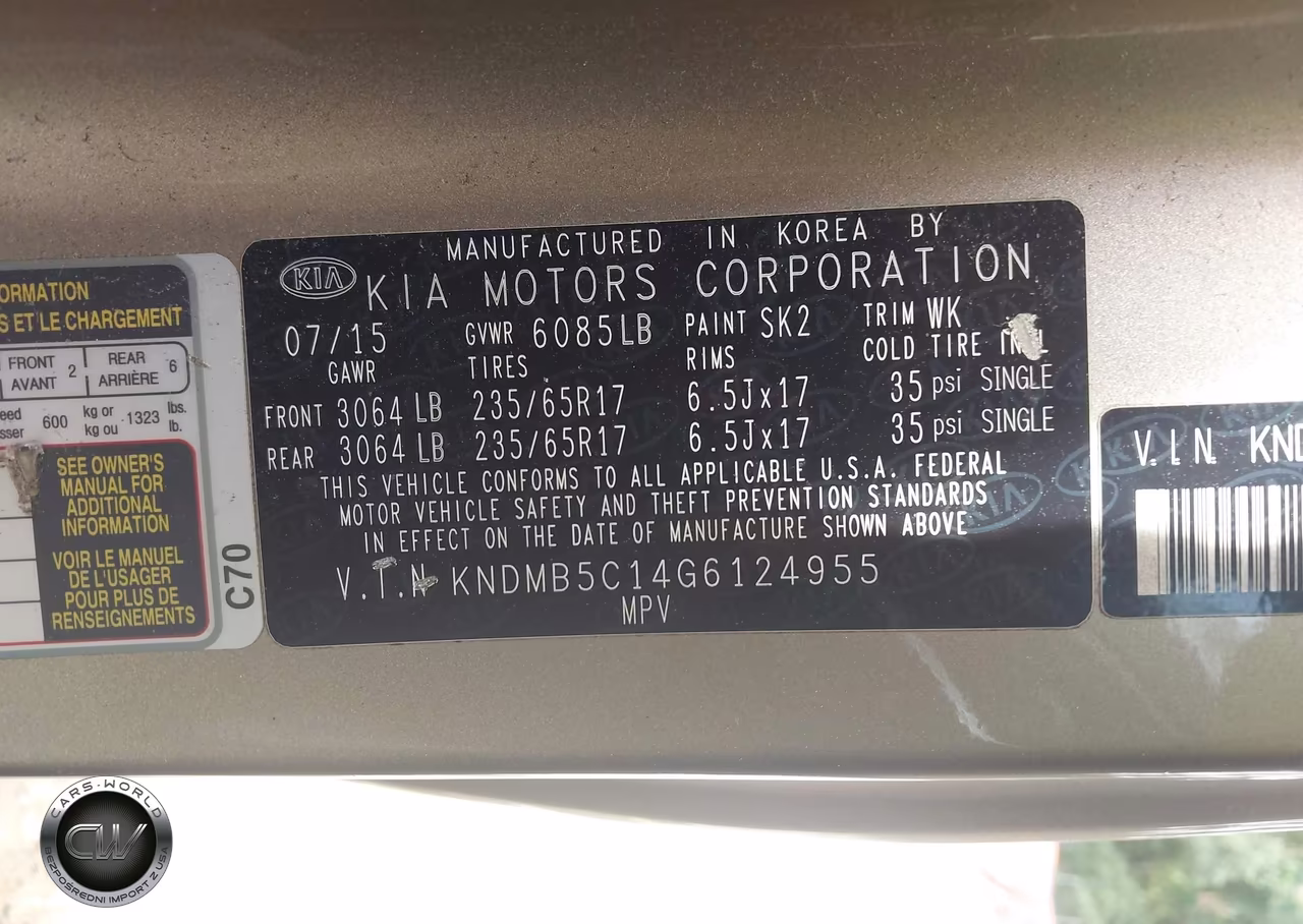 2016 Kia Sedona Lx VIN:KNDMB5C14G6124955 - 9