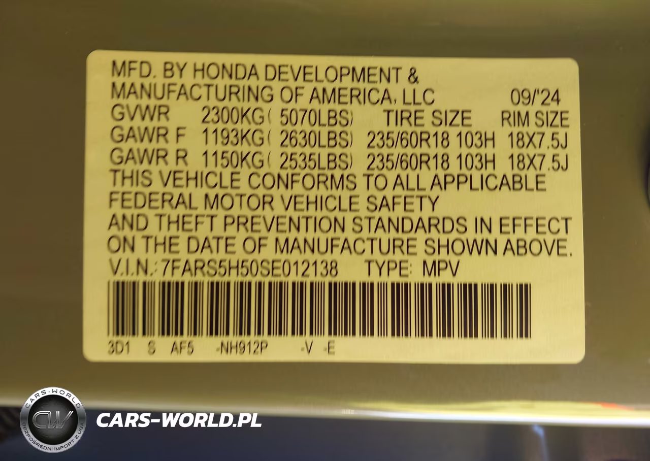 2025 Honda Cr-V Hybrid Sport VIN:7FARS5H50SE012138 - 9