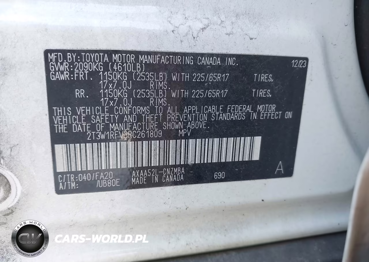 2024 Toyota Rav4 Xle VIN:2T3W1RFV3RC261809 - 9