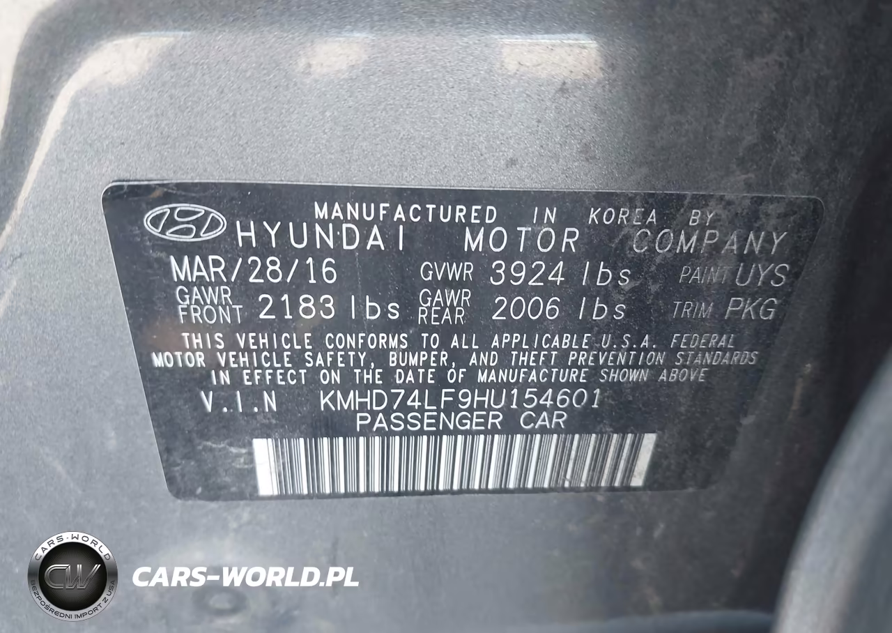 2017 Hyundai Elantra Se VIN:KMHD74LF9HU154601 - 9