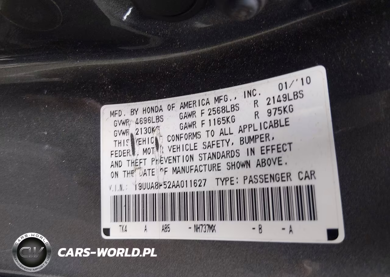 2010 Acura Tl 3.5 VIN:19UUA8F52AA011627 - 9
