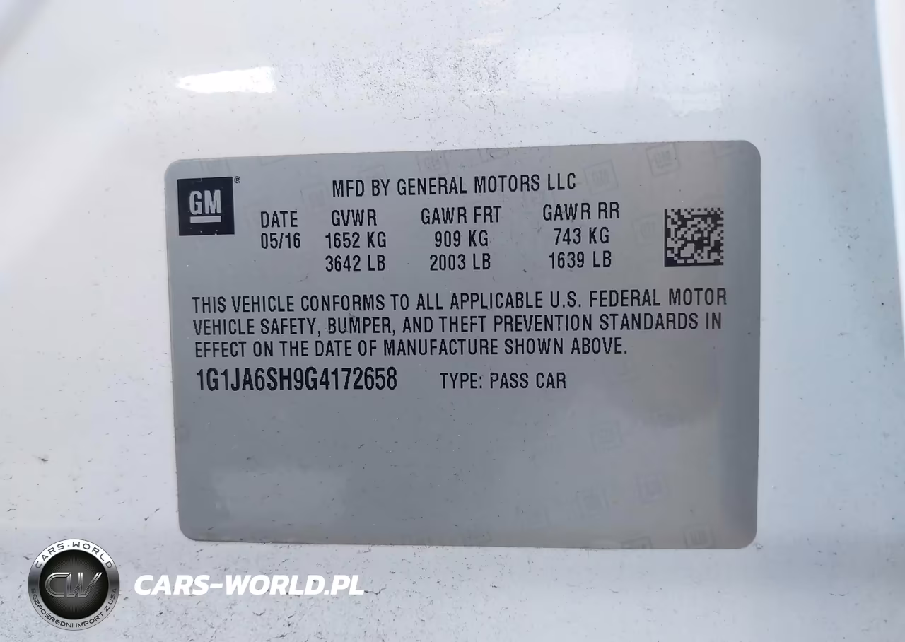 2016 Chevrolet Sonic Ls Auto VIN:1G1JA6SH9G4172658 - 9