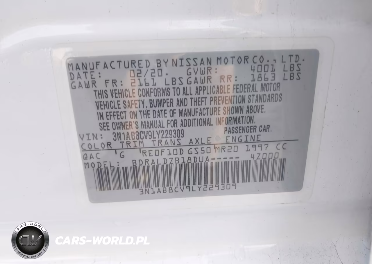 2020 Nissan Sentra Sv Xtronic Cvt VIN:3N1AB8CV9LY229309 - 9