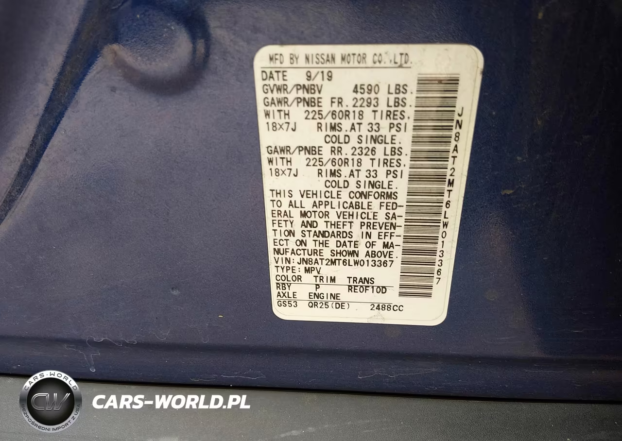 2020 Nissan Rogue Sv Fwd VIN:JN8AT2MT6LW013367 - 9