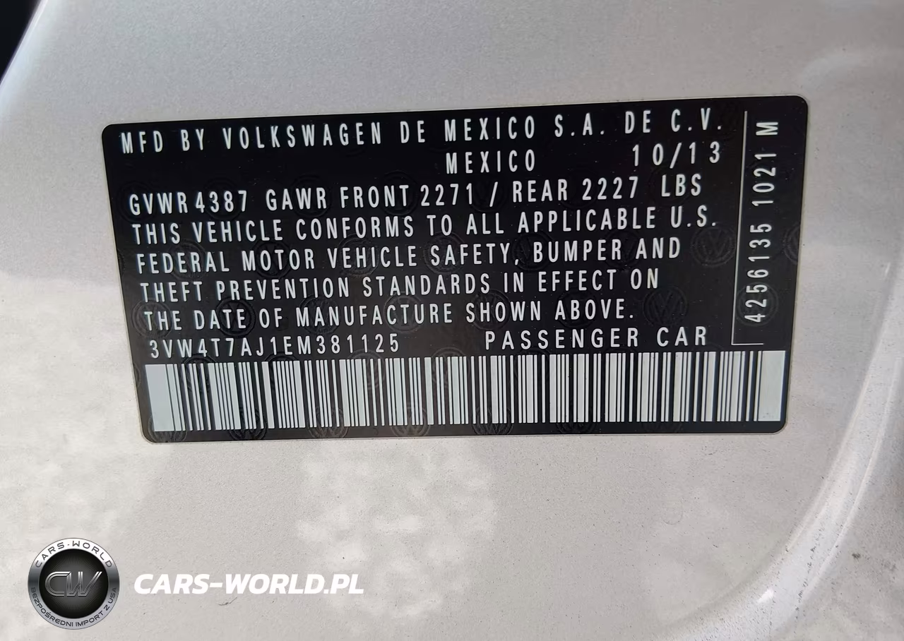 2014 Volkswagen Jetta Gli Autobahn W-Nav VIN:3VW4T7AJ1EM381125 - 9