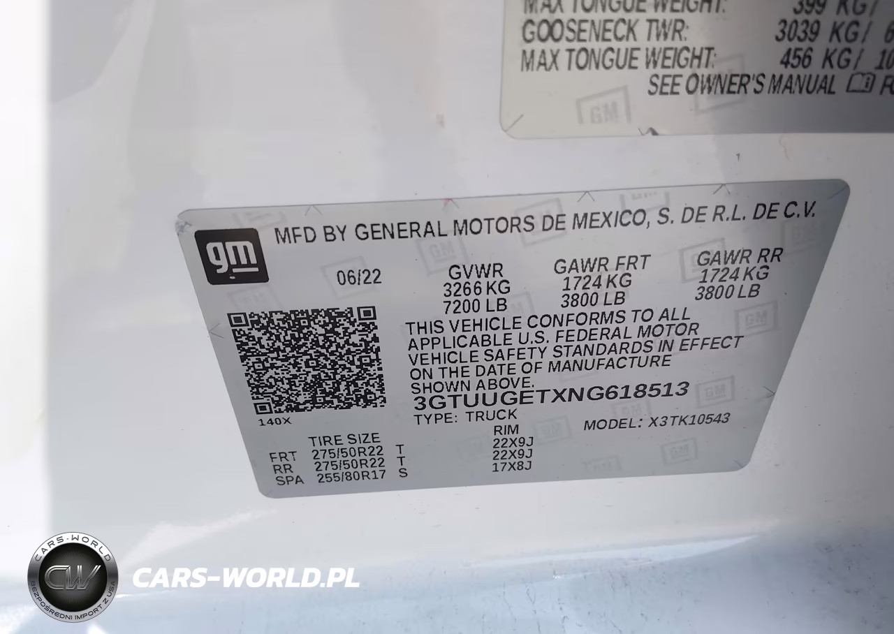 2022 GMC Sierra 1500 4Wd Short Box Denali VIN:3GTUUGETXNG618513 - 9