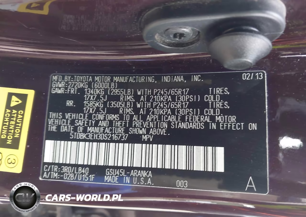 2013 Toyota Highlander Plus-Se VIN:5TDBK3EH3DS216737 - 9