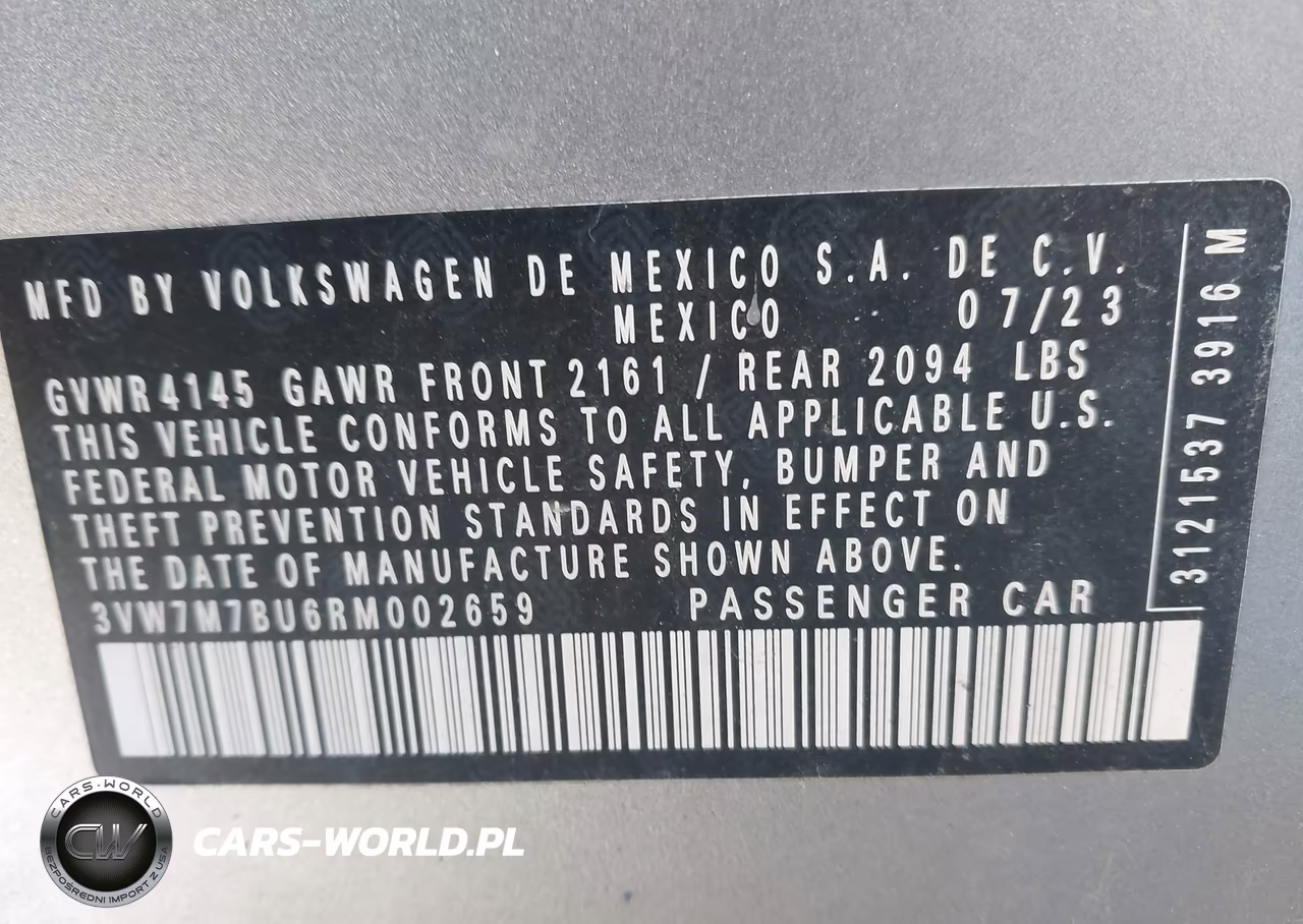 2024 Volkswagen Jetta 1.5T Se VIN:3VW7M7BU6RM002659 - 9