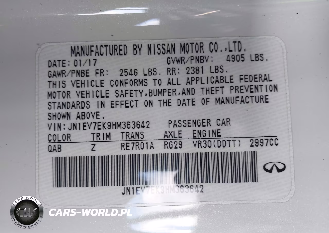 2017 Infiniti Q60 3.0T Sport VIN:JN1EV7EK9HM363642 - 9
