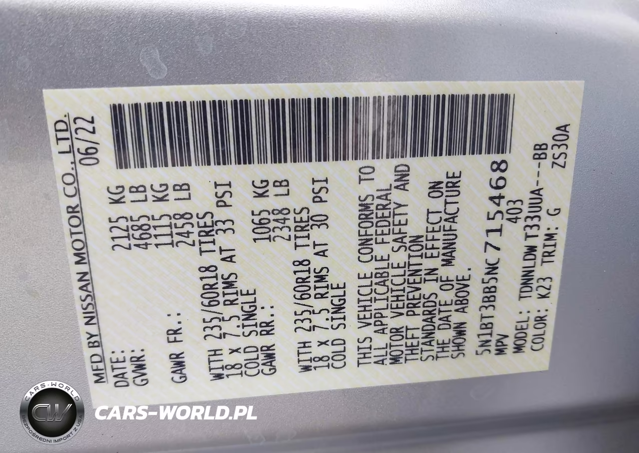 2022 Nissan Rogue Sv Intelligent Awd VIN:5N1BT3BB5NC715468 - 9