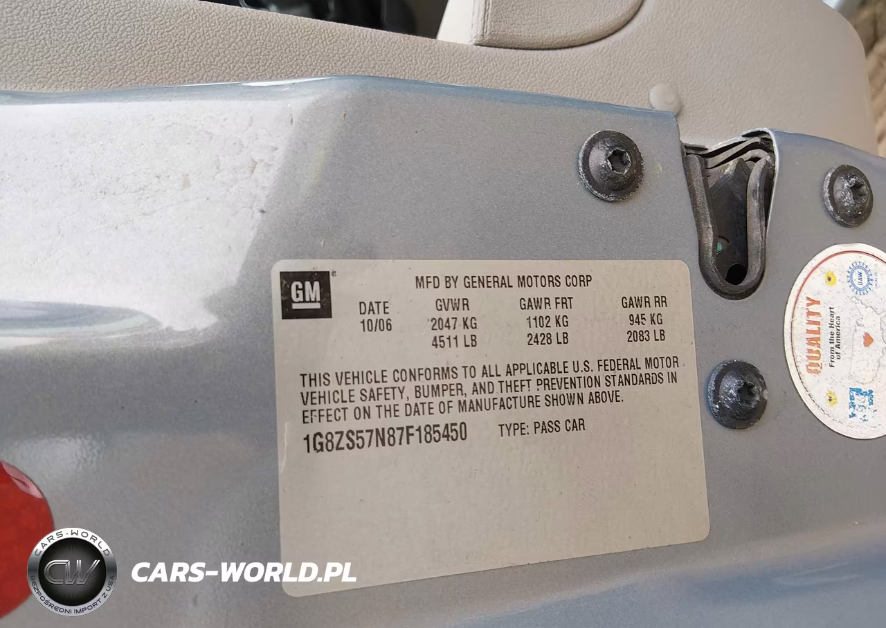 2007 Saturn Aura Xe VIN:1G8ZS57N87F185450 - 9