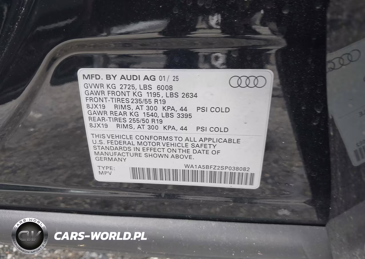 2025 Audi Q4 E-Tron Premium 45 Rwd VIN:WA1A5BFZ2SP038082 - 9