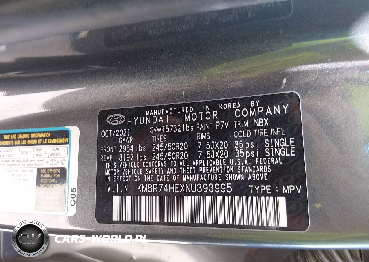 2022 Hyundai Palisade Calligraphy VIN:KM8R74HEXNU393995 - 9