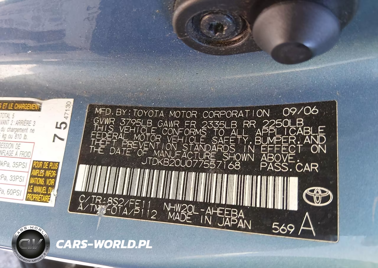 2007 Toyota Prius VIN:JTDKB20UC77557168 - 9