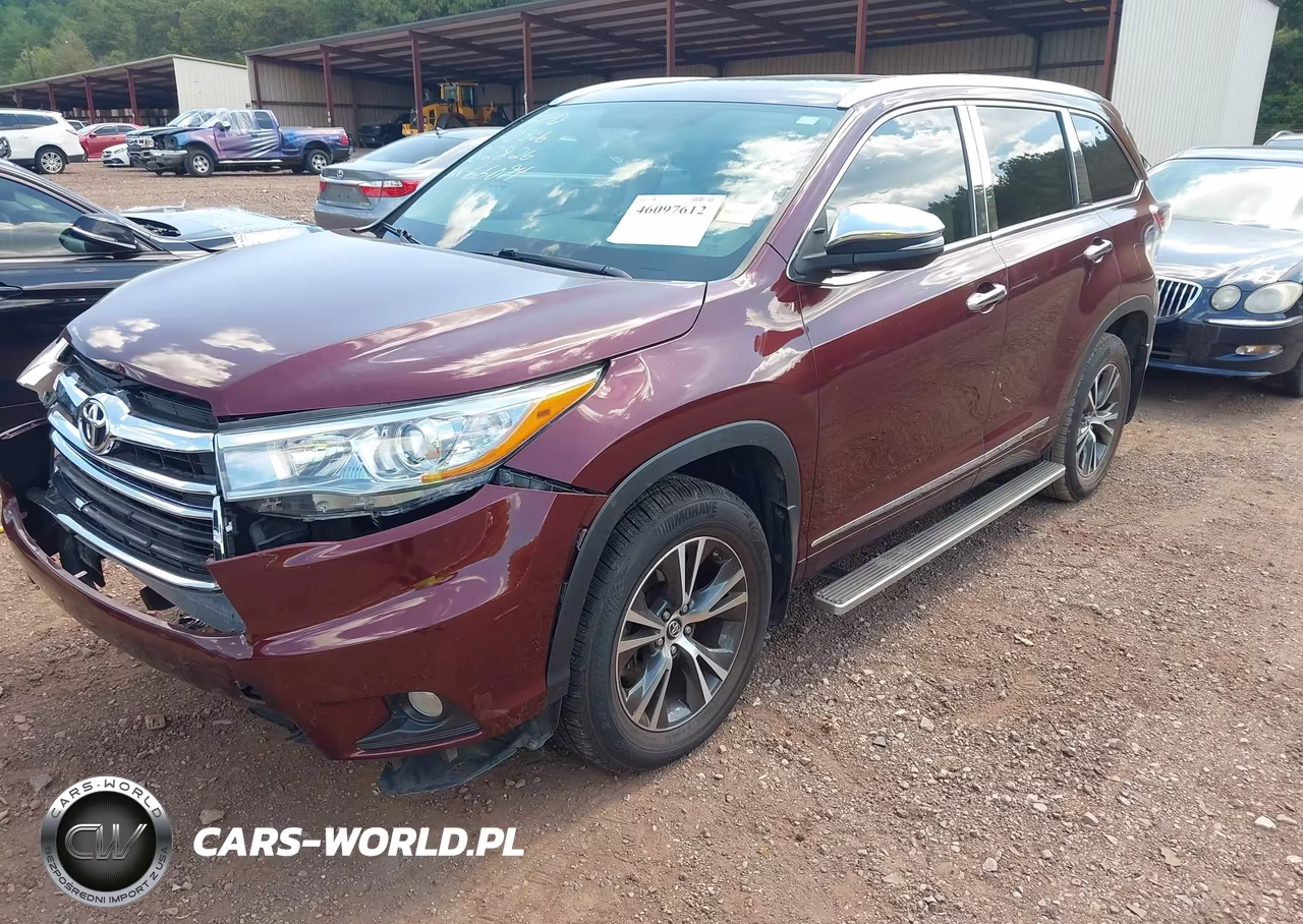 2016 Toyota Highlander Xle V6 VIN:5TDKKRFH2GS166094 - 2
