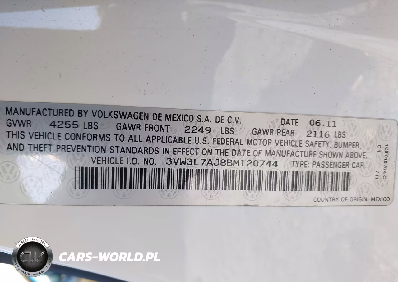 2011 Volkswagen Jetta 2.0L Tdi-2.0L Tdi Le VIN:3VW3L7AJ8BM120744 - 9