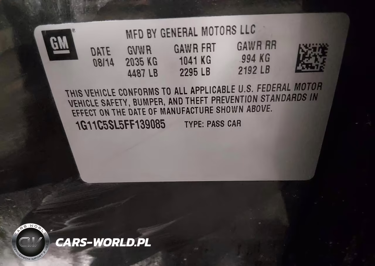 2015 Chevrolet Malibu 1Lt VIN:1G11C5SL5FF139085 - 9
