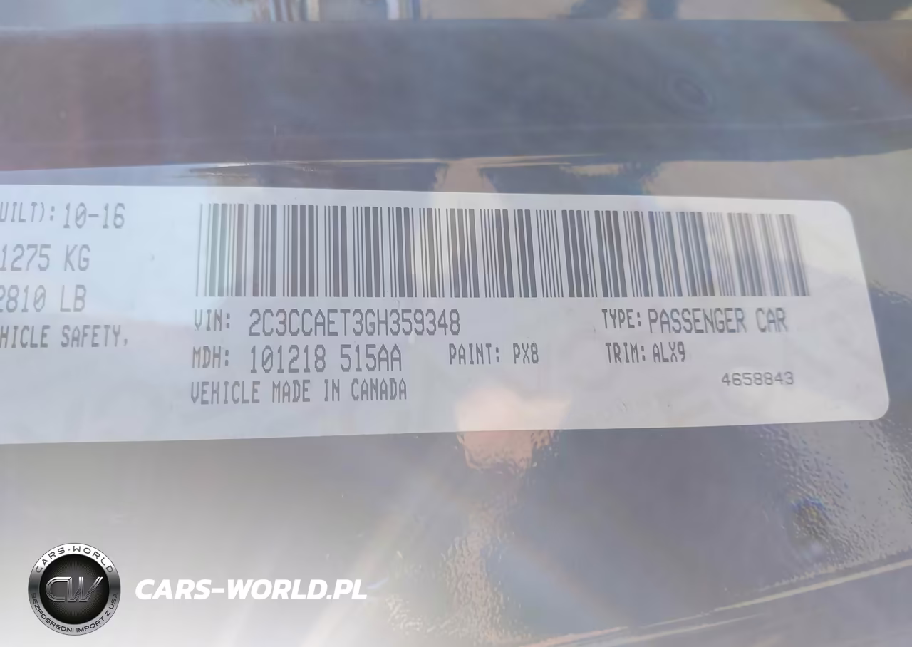 2016 Chrysler 300C VIN:2C3CCAET3GH359348 - 9