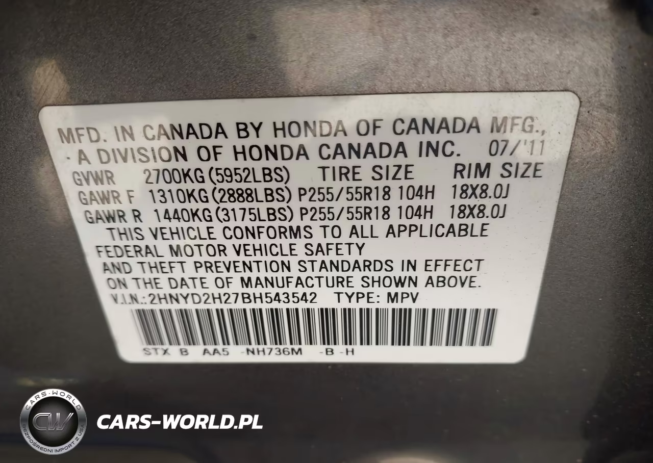 2011 Acura Mdx VIN:2HNYD2H27BH543542 - 9