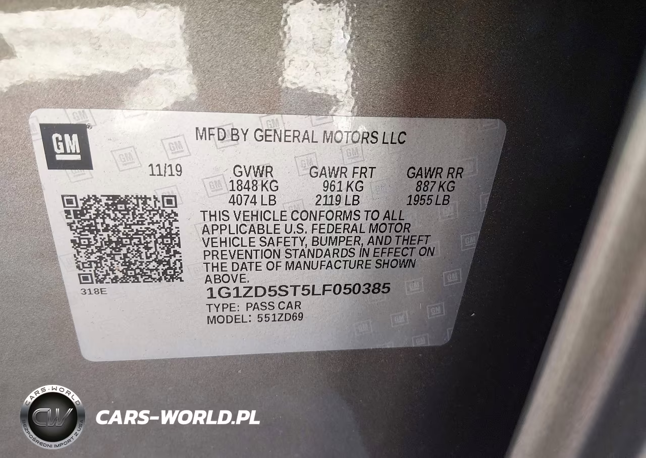 2020 Chevrolet Malibu Fwd Lt VIN:1G1ZD5ST5LF050385 - 9