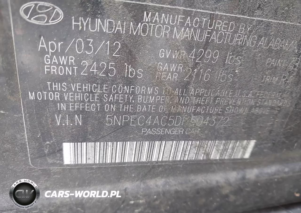 2013 Hyundai Sonata Limited VIN:5NPEC4AC5DH504372 - 9