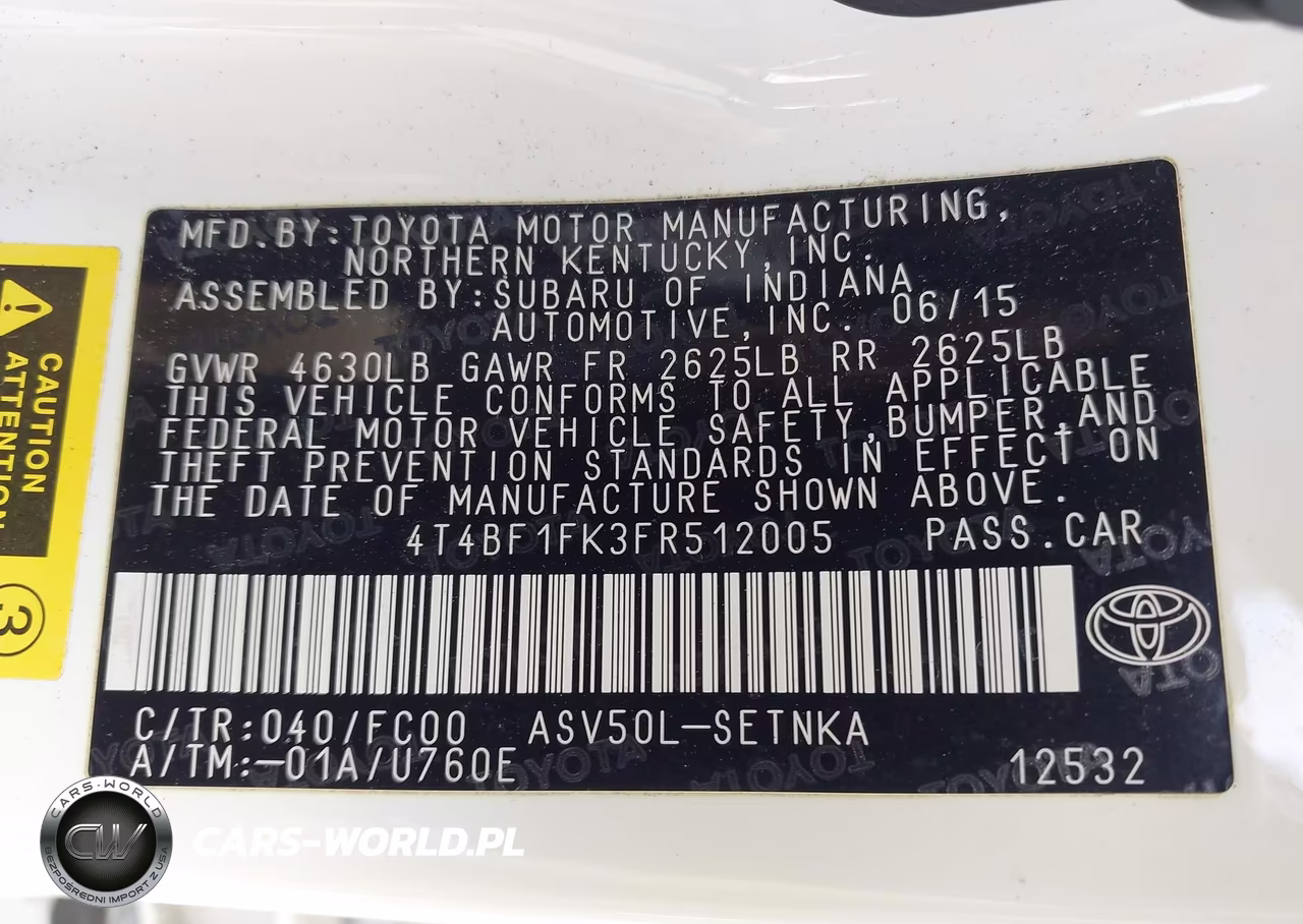 2015 Toyota Camry Le VIN:4T4BF1FK3FR512005 - 9