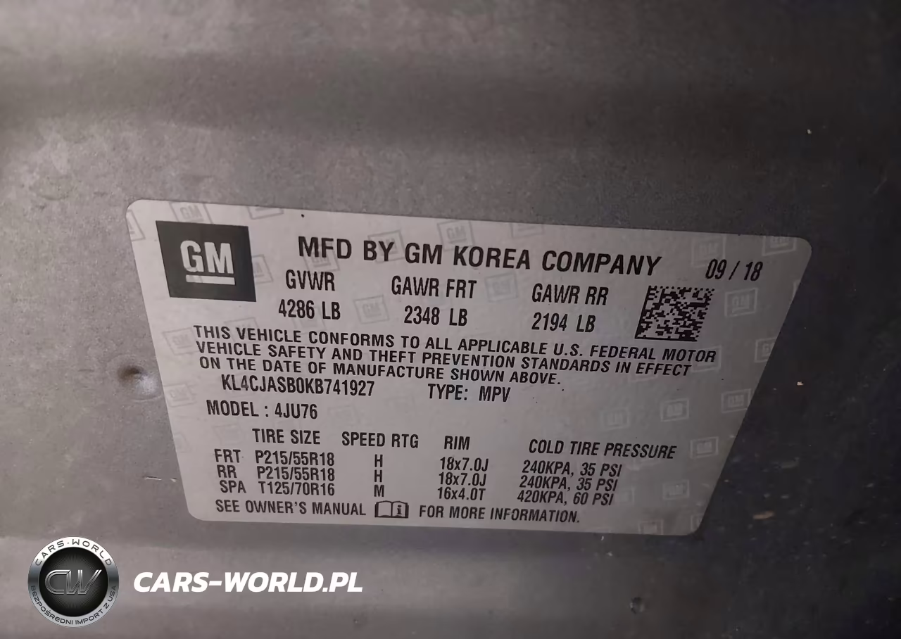 2019 Buick Encore Fwd Preferred VIN:KL4CJASB0KB741927 - 9