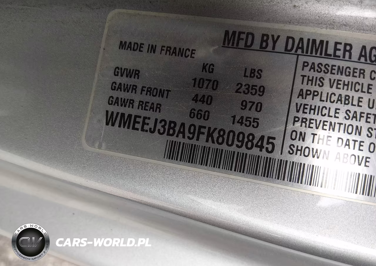 2015 Smart Fortwo Pure VIN:WMEEJ3BA9FK809845 - 9