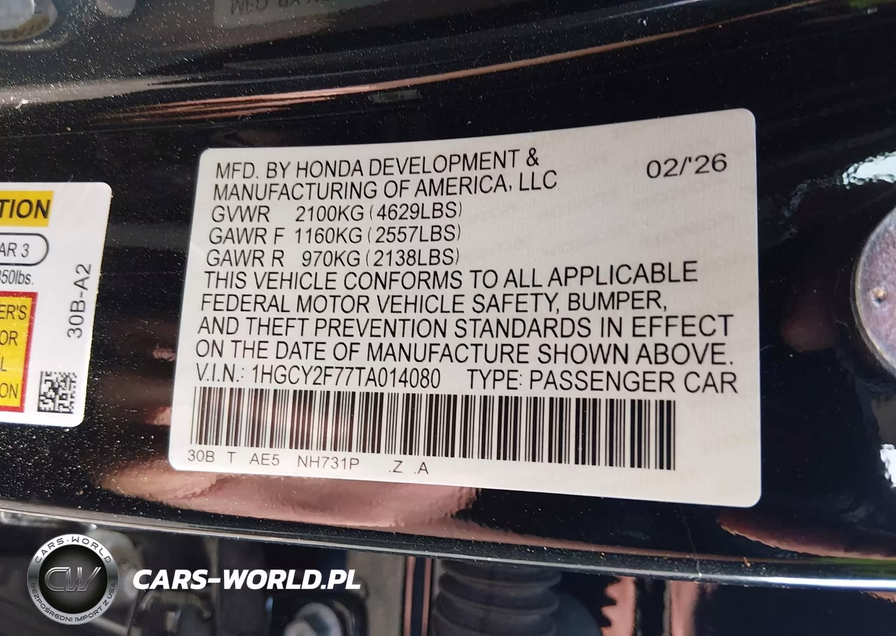 2026 Honda Accord Hybrid Sport-L VIN:1HGCY2F77TA014080 - 9