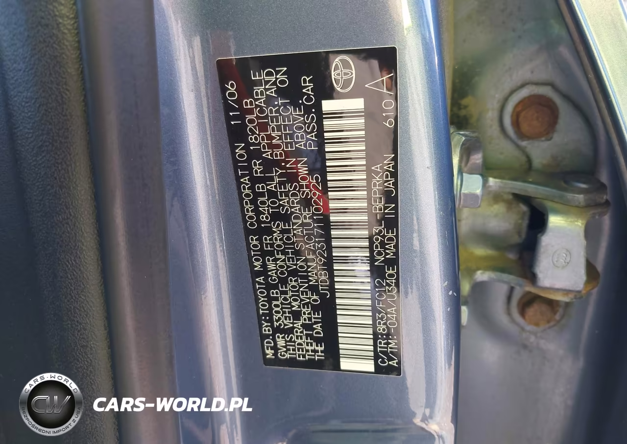 2007 Toyota Yaris VIN:JTDBT923171102925 - 9