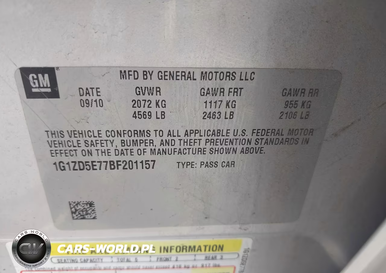 2011 Chevrolet Malibu 2Lt VIN:1G1ZD5E77BF201157 - 9