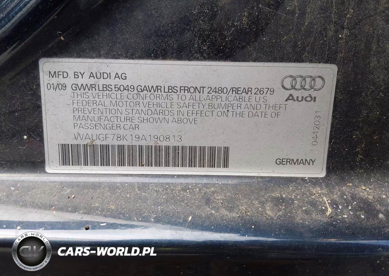 2009 Audi A4 2.0T Avant VIN:WAUGF78K19A190813 - 9
