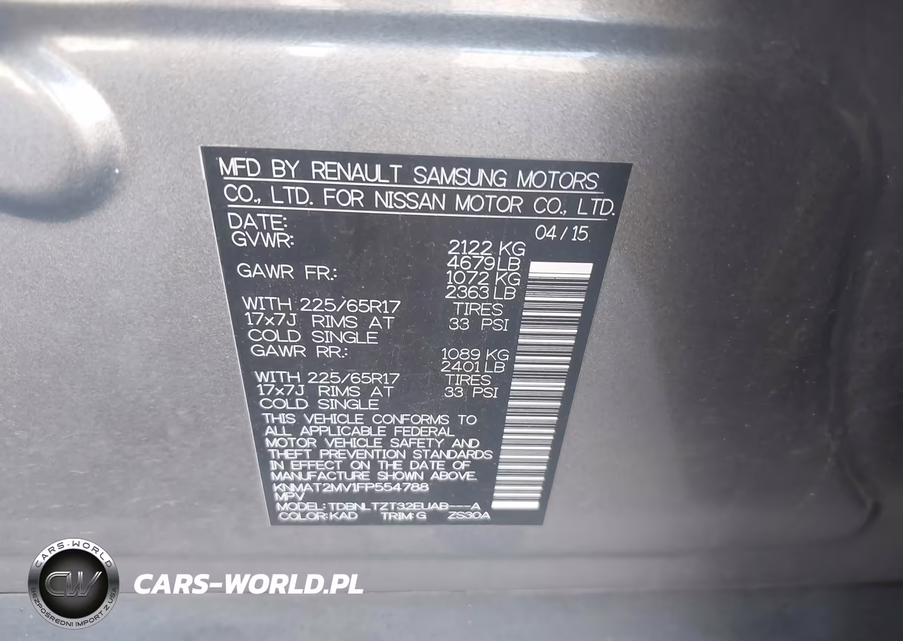 2015 Nissan Rogue Sv VIN:KNMAT2MV1FP554788 - 9