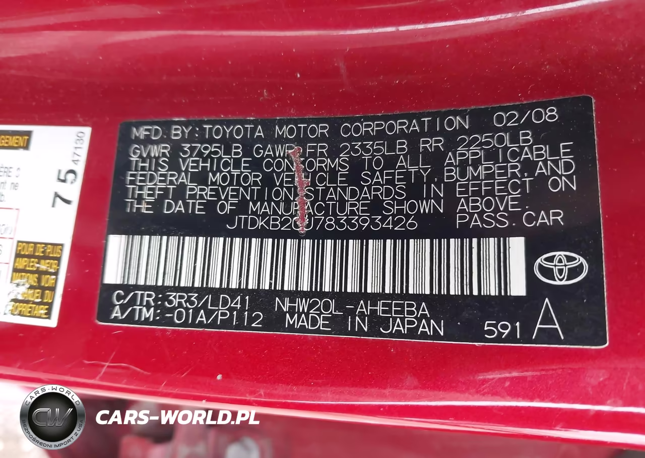 2008 Toyota Prius VIN:JTDKB20U783393426 - 9