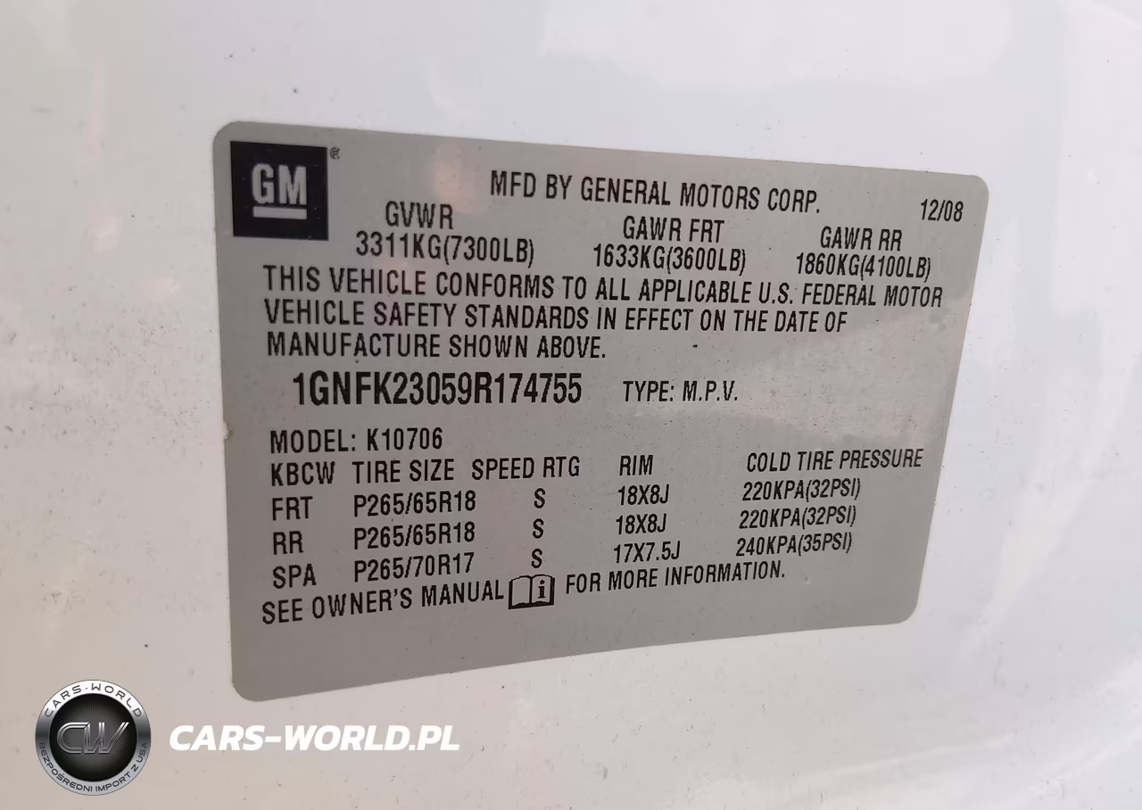 2009 Chevrolet Tahoe Lt2 VIN:1GNFK23059R174755 - 9