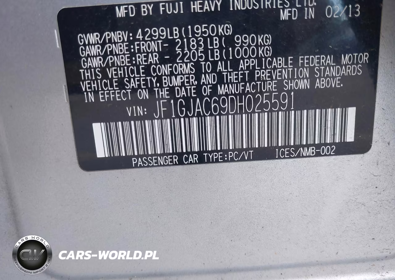 2013 Subaru Impreza 2.0I Premium VIN:JF1GJAC69DH025591 - 9