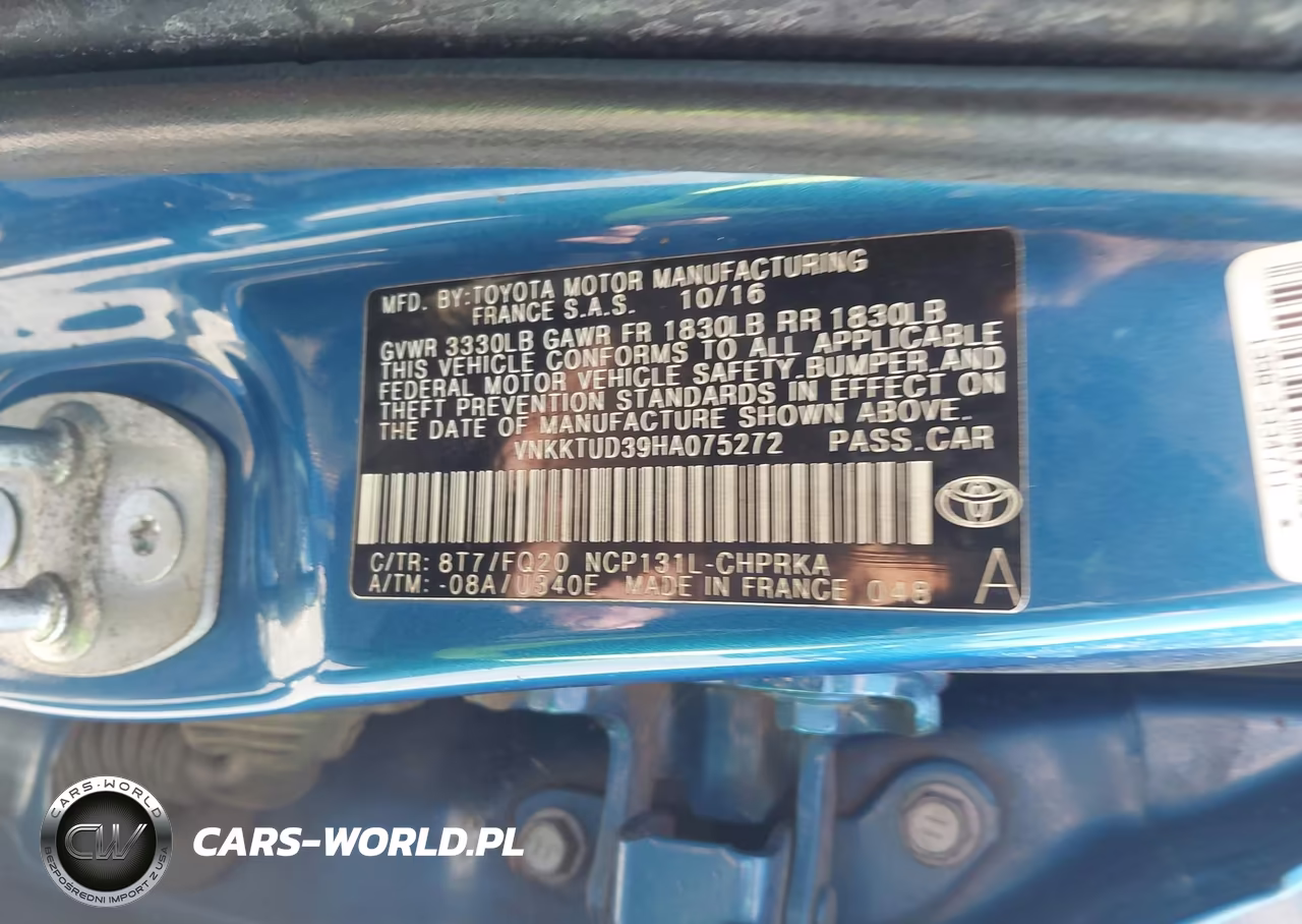 2017 Toyota Yaris L VIN:VNKKTUD39HA075272 - 9