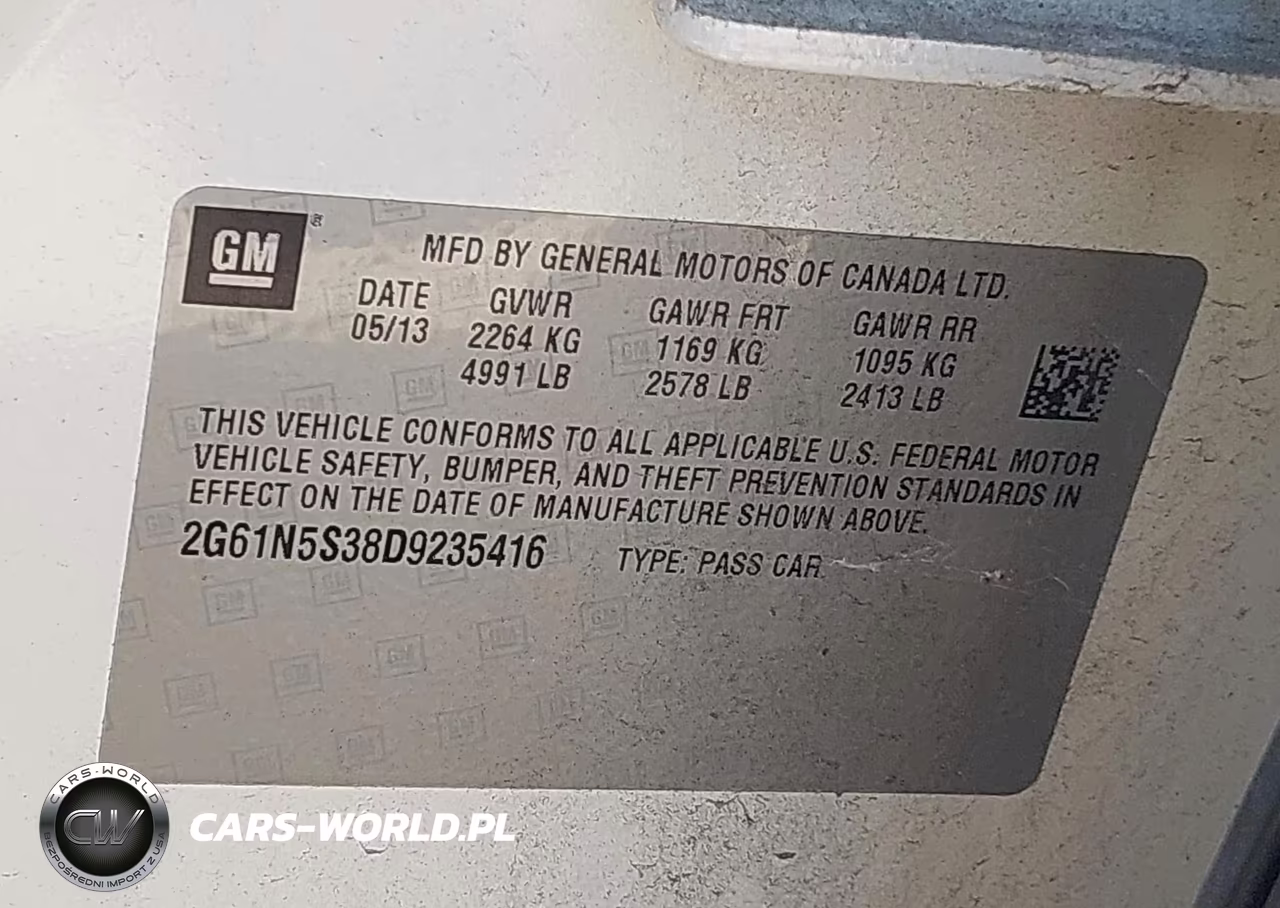 2013 Cadillac Xts Standard VIN:2G61N5S38D9235416 - 9