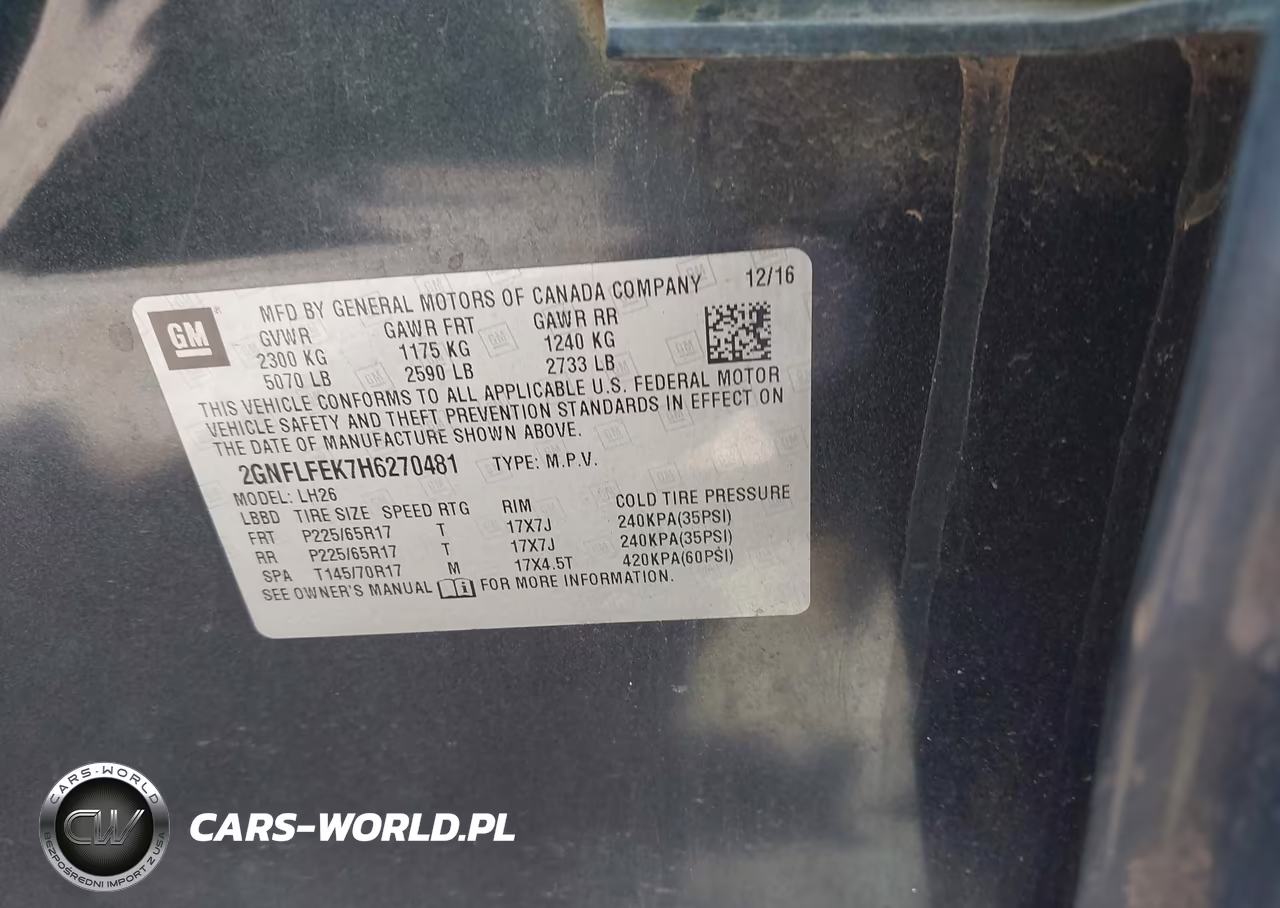 2017 Chevrolet Equinox Lt VIN:2GNFLFEK7H6270481 - 9
