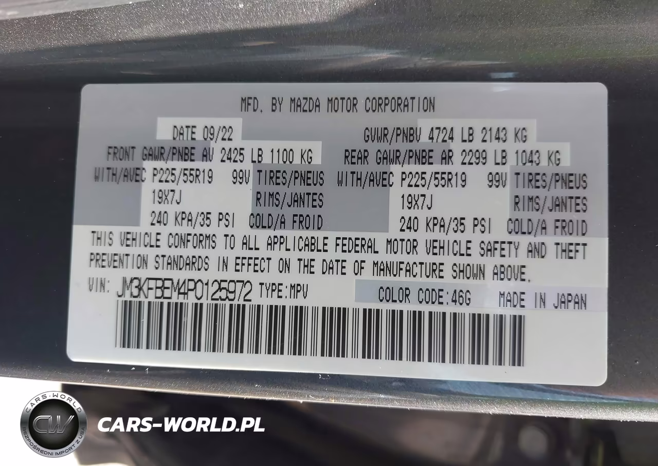 2023 Mazda Cx-5 2.5 S Premium Plus VIN:JM3KFBEM4P0125972 - 9