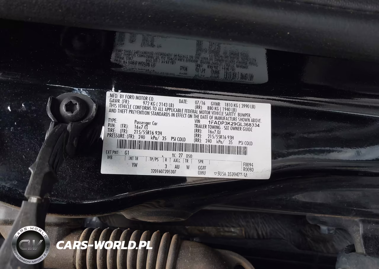 2016 Ford Focus Se VIN:1FADP3K29GL368334 - 9