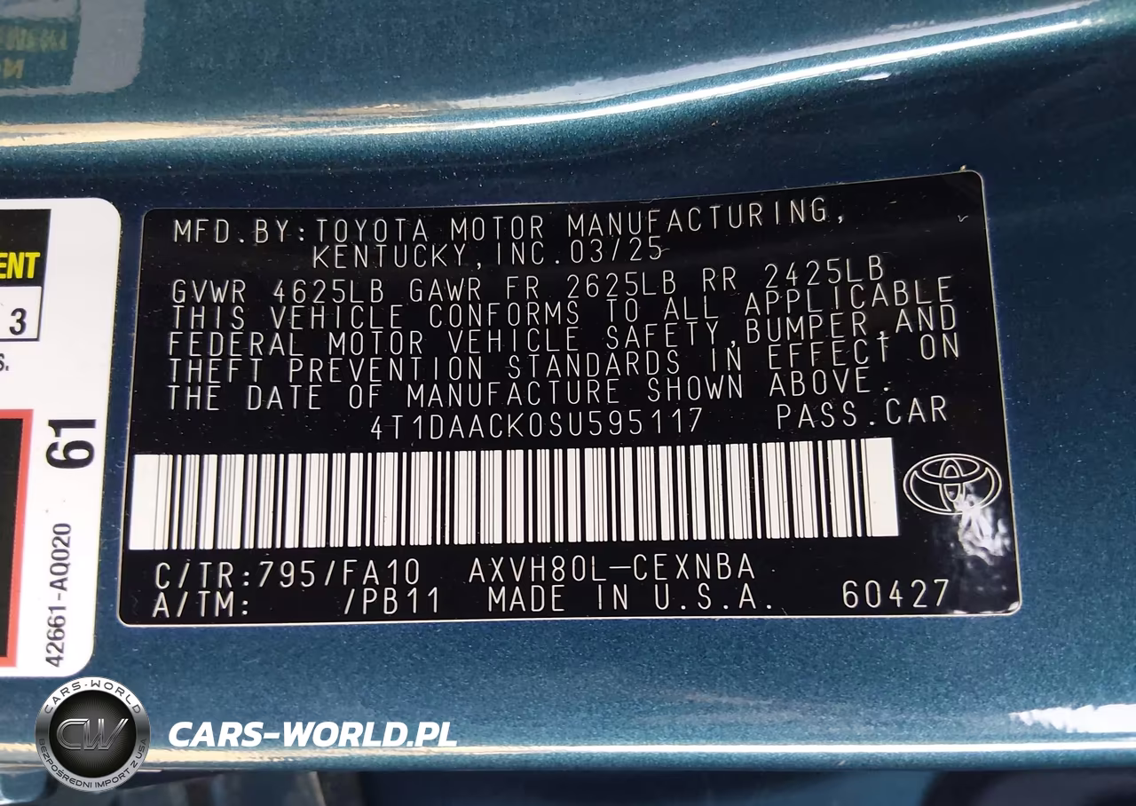 2025 Toyota Camry Le VIN:4T1DAACK0SU595117 - 9
