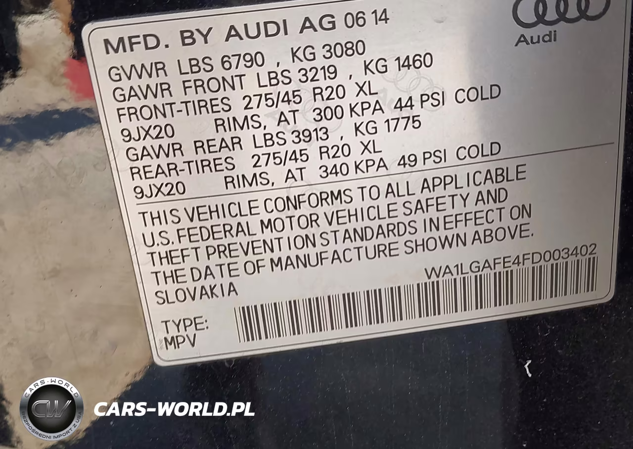 2015 Audi Q7 3.0T Premium VIN:WA1LGAFE4FD003402 - 9