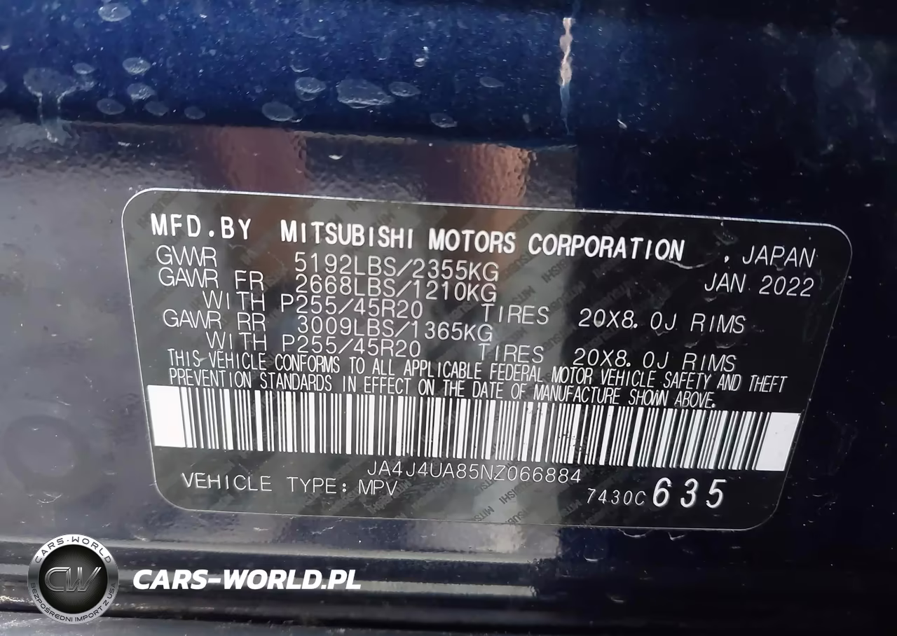 2022 Mitsubishi Outlander VIN:JA4J4UA85NZ066884 - 9