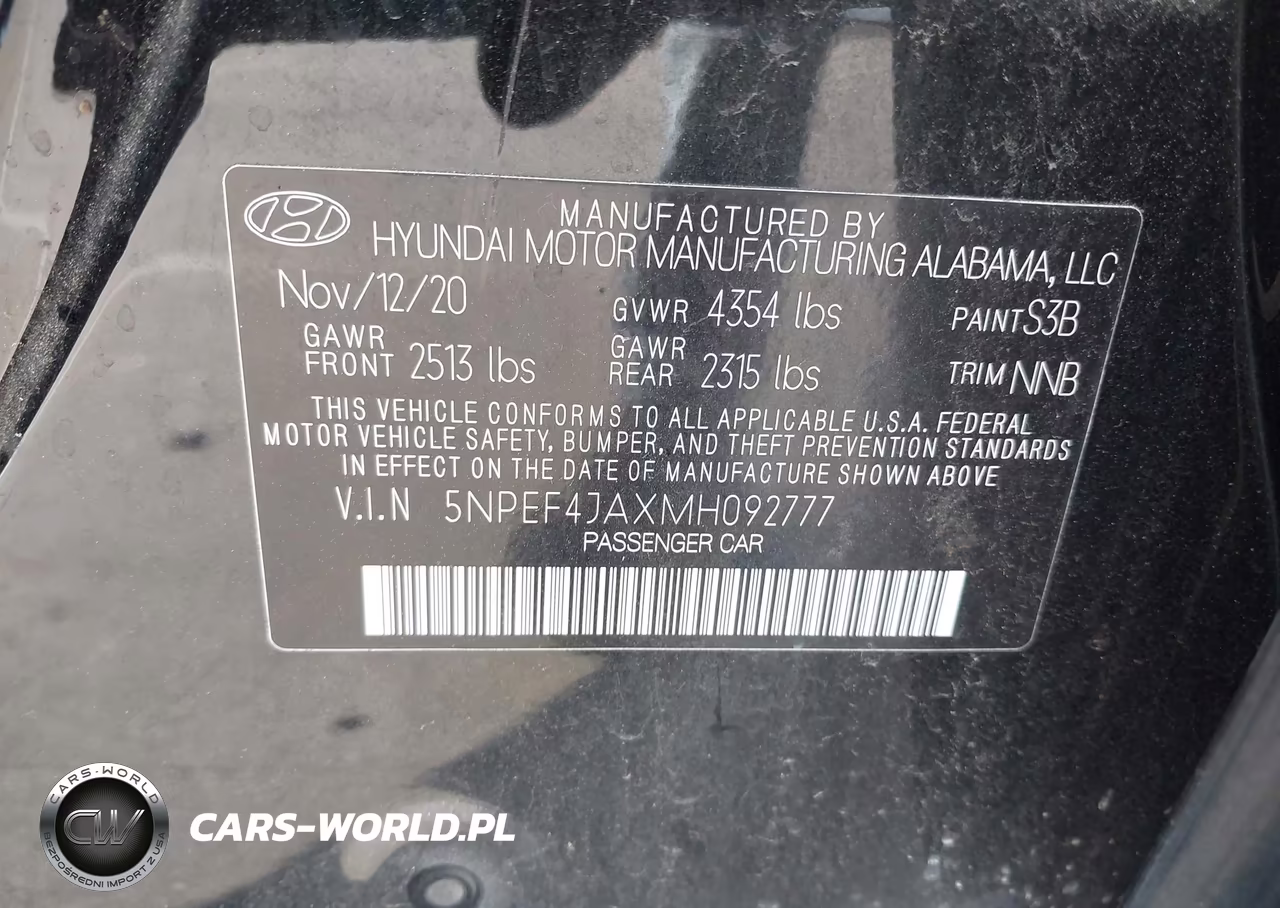 2021 Hyundai Sonata Sel VIN:5NPEF4JAXMH092777 - 9