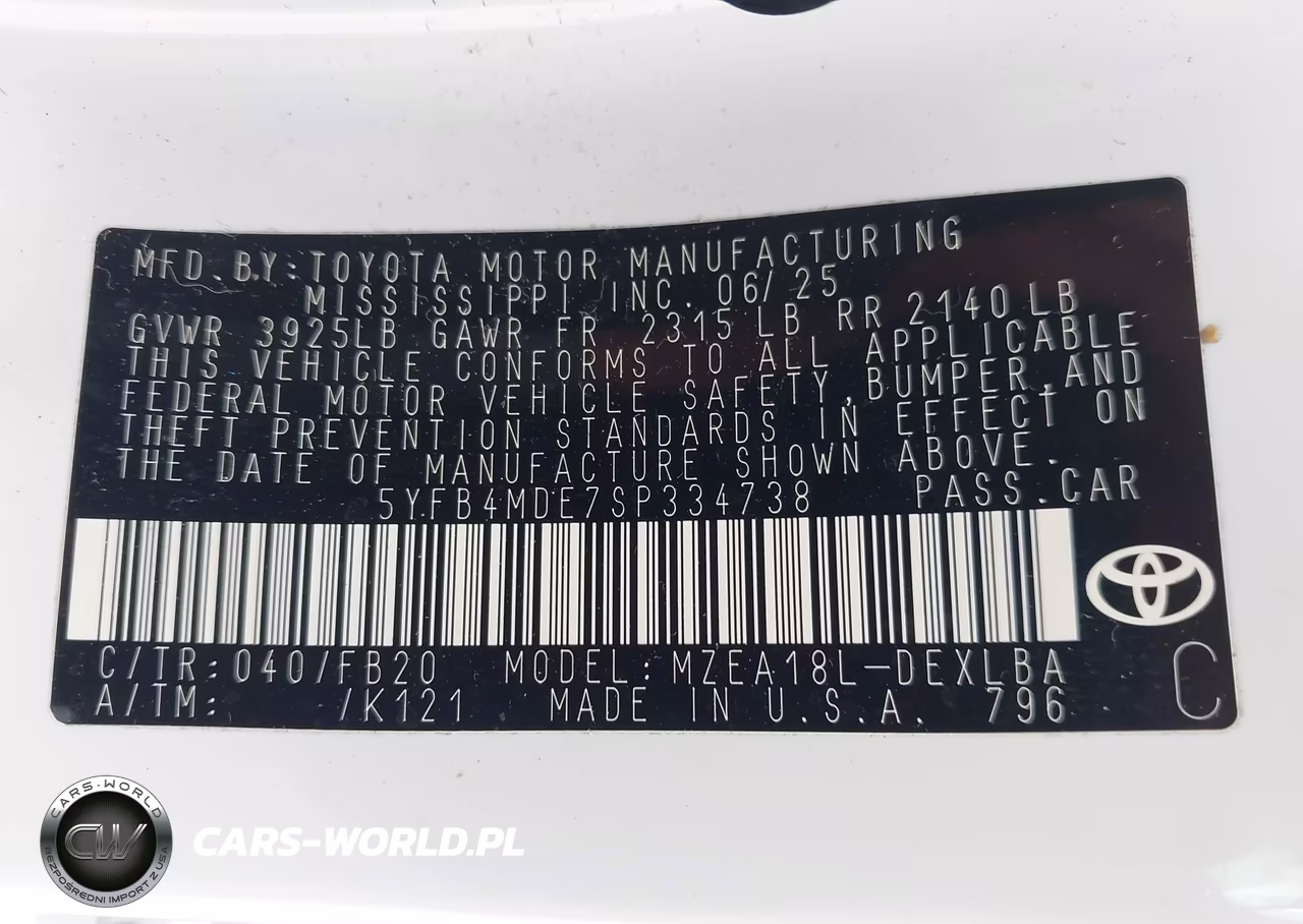 2025 Toyota Corolla Le VIN:5YFB4MDE7SP334738 - 9