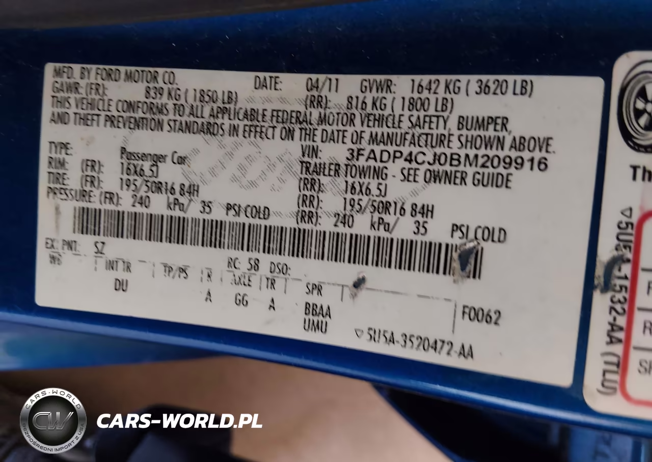 2011 Ford Fiesta Sel VIN:3FADP4CJ0BM209916 - 9